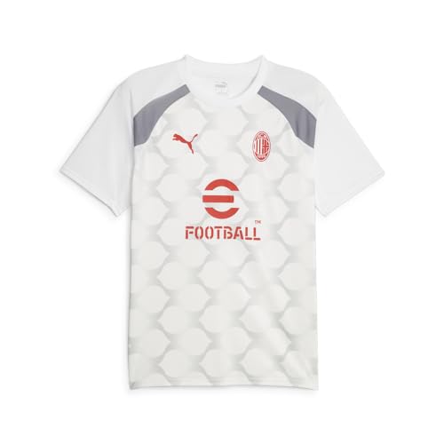 PUMA Mens ACM Prematch Short Sleeve Jersey Casual - White - Size L