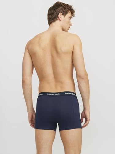 JACK & JONES Herren Jacvesterbro Solid Trunks 3 Pack Noos, Ocean Cavern, l (3er Pack) – Ansicht 5