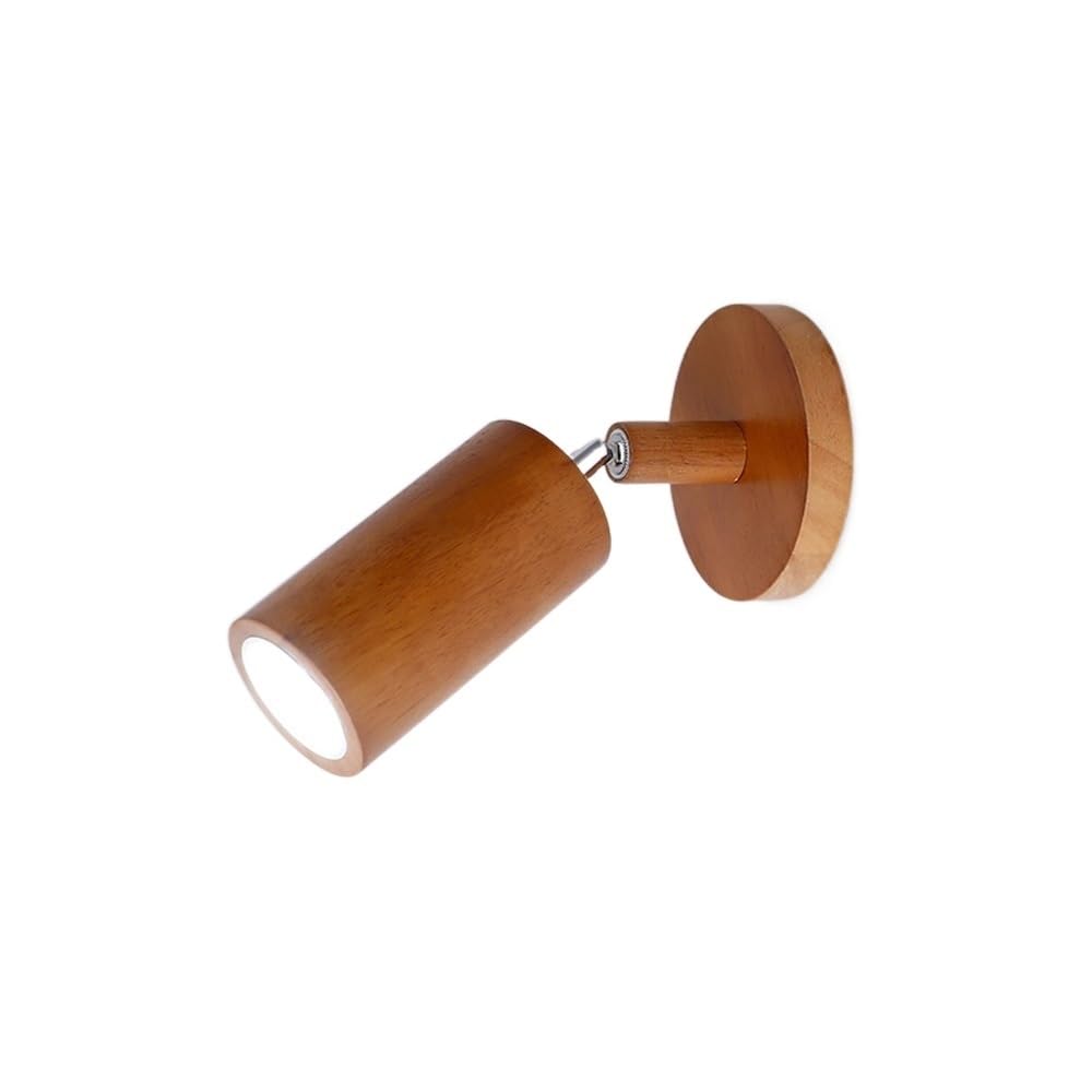 Applique murale LED rotative 360 en bois avec éclairage modulable pour entrée