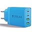 Chargeur USB C, 40W 4 Port Prise USBC Chargeur Rapide IPhone, Multi Secteur PD+QC 3.1A Type C Adaptateur Pour IPhone 16 15 14 13 12 11 Pro Max X XS XR 8