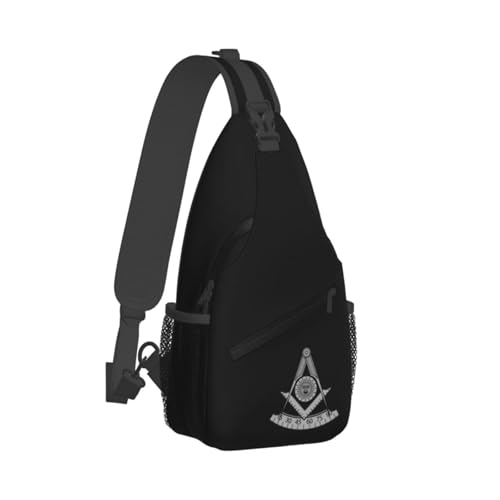 Masonic Past Master Sling Backpack Shoulder Chest Bag For Men Women Hiking Travel Crossbody Daypack2