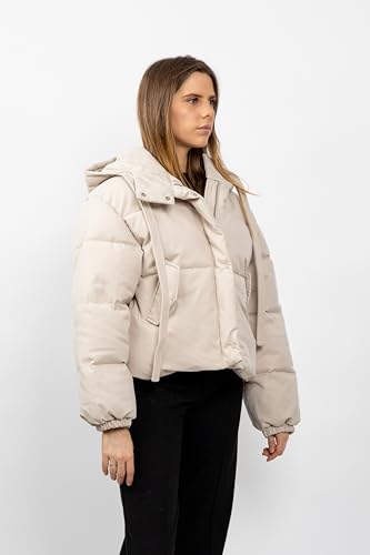 Chaqueta impermeable de mujer con capucha y bolsillos con solapa 2