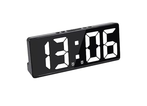Digital Dual Alarm Clock，Large Display Easy To Set Loud Led Clock，Date, Indoor Temperature，Adjustable Brightness, Applicable To Bedroom,Office,Kitchen #TOP15