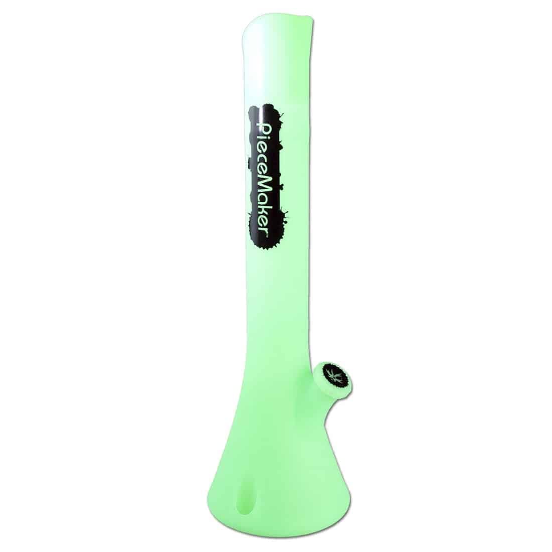 PieceMaker Percolator Bong 55 cm Neon-Grün Silikonbong NS 14/19 Mushroom-Perkolator Kräuter Kolbenbong Lebensmittelechtem Silikon Ø 160/66mm