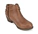 Soda SWEETEN-2 ~ Little Kids/Girls/Childrens Fashion Closed Toe Multi Strap Ankle Bootie Block Heel (Cognac Pu, numeric_4)