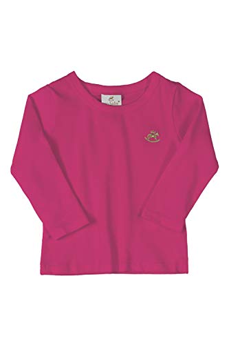 Blusa Manga Longa em Cotton, Up Baby, Meninas, Framboesa, 6