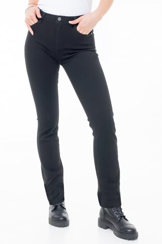 Giacca moto per donna con cappuccio interamente foderate Dupont Kevlar - - fibre elastolefina - CE-protezioni nero 50