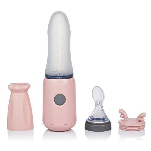 Image of COSYOVE Baby Food Maker - Portable Baby Food Processor Puree Blender, Multi-Function Compact Mills Machine & Baby Food Feeder Soft Silicone Feeding Bottle Spoon, All in One Auto Baby Food Maker Set