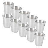 cabilock 10 pezzi tazza in acciaio inossidabile recipiente per shot di whisky bicchieri di birra bicchieri da whisky bicchieri da pinta bicchierini da campeggio occhiali concentrato 2 once