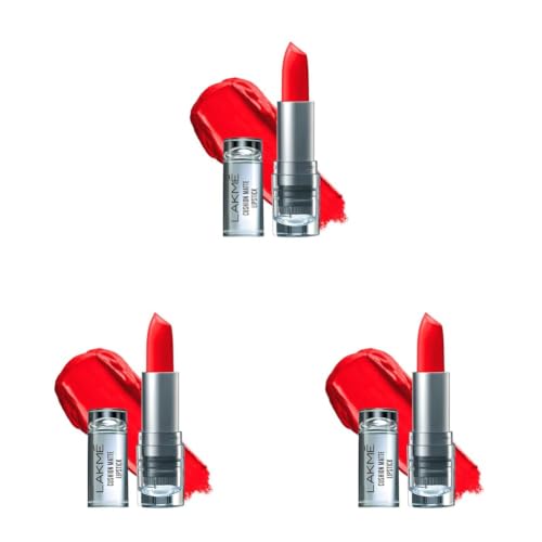 Image of LAKME LAKM Lakme Cushion Matte lip RedBombshell | Red (Pack of 3)