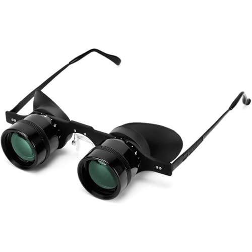 Professional Hands-Free Binocular Glasses for Fishing, Bird Watching, Sports, Concerts, Theater, Opera, TV, Sight Seeing, Hands-Free Opera Glasses for Adults (Green Film Optics)-Upgraded