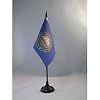 New Hampshire Table Flag 4'' x 6'' - US state of New Hampshire Desk Flag 15 x 10 cm - Black plastic stick and base - AZ FLAG #1