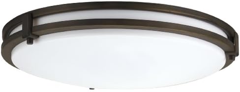 Lithonia Lighting FMSATL 16 20840 BZA M4 LED Saturn Flushmount Ceiling Light Fixture for Kitchen | Hallway | Bedroom, Dimmable, 4000K, Antique Bronze