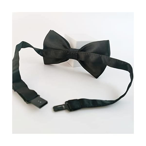 Koolmox dog bow tie black, adjustable bow tie dog collar for medium and large dogs cats pets wedding birthday graduation holiday homecoming costumes, 2-pack - image 5