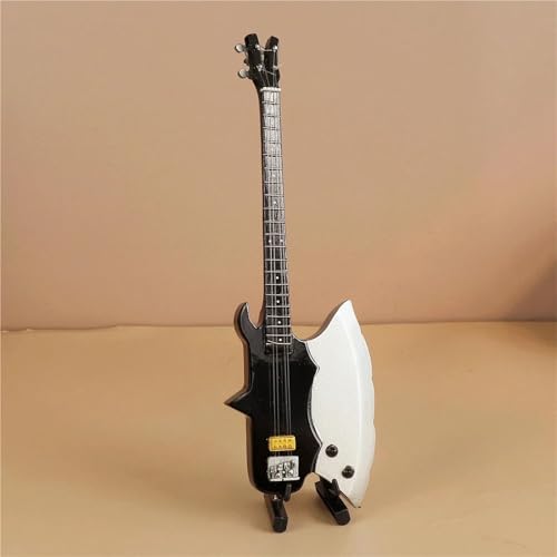 ミニチュアクラフト楽器 15 センチメートルミニギターエレクトリックベースエレキギターモデルミニチュア木製ミニ楽器モデル(L)