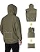 COOFANDY Mens Packable Rain Jacket Lightweight Breathable Raincoat Polyester Waterproof Windbreaker Jacket Army Green Large