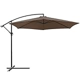 Greesum GS-BUB9338 Offset Hanging Patio Market Umbrella with Crank and Cross, Decorate Street...
