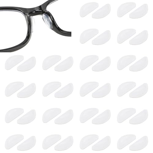 Zegnuem Halbmond Luftkissen Nasenpads, Anti-Rutsch und Druckentlastend für Brillen und Sonnenbrillen, Selbstklebend 20 Paar (Weiß) Zegnuem Halbmond Luftkissen Nasenpads, Anti-Rutsch und Druckentlastend für Brillen und Sonnenbrillen, Selbstklebend 20 Paar (Weiß)