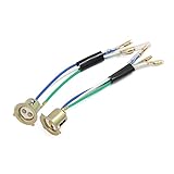 uxcell 2 Pcs 3 Wires Motorcycle Scooter Headlight Head Lamps Socket Holder Adapter