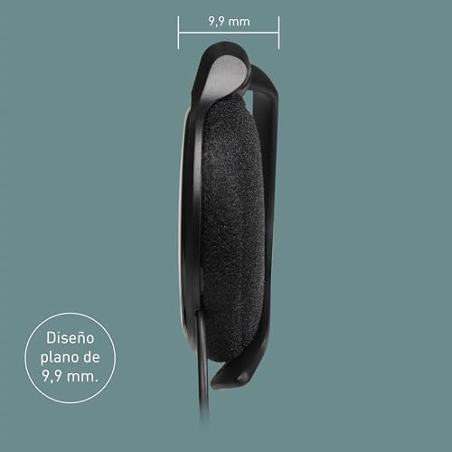 Miniatura 3 de Panasonic Rp-Hs46e-K Slim Auriculares Tipo Clip Con Cable, Compactos Plegables, Diseño Ultradelgado, Clavija 3,5 Mm, 32 Ohmio, Negro
