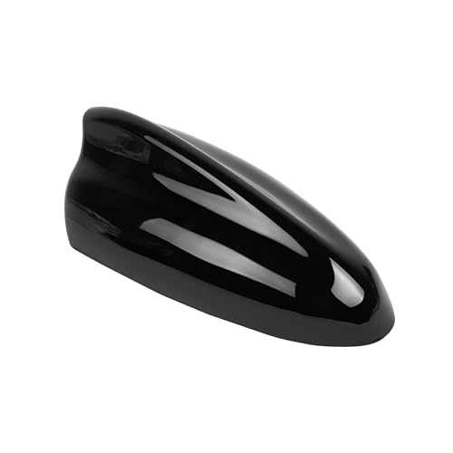 Zpana Car Shark Fin Antenna Cover Vehicle Top Roof Aerial AM FM Signal Base with Adhesive Tape Automotive Roof Mount Decorative Antenna Cap Replacement Universal for Sedan Truck SUV (Black)
