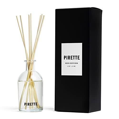 PIRETTE Reed Diffuser, Beach Inspired Fragrance for Home, Notes of Fresh Coconut, Surf Wax & Sunscreen, 6 Oz