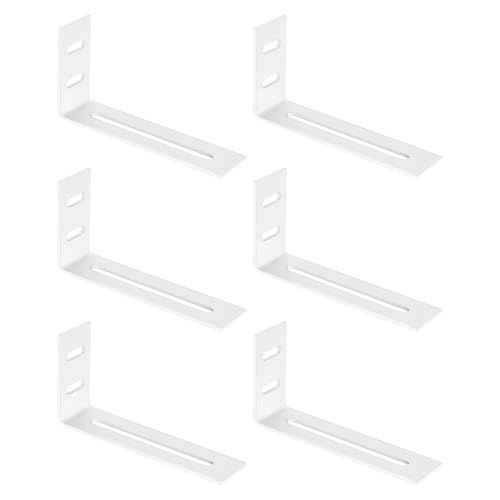 【La confezione include】Riceverai 6 staffe angolari regolabili con 3 slot, lunghezza: 105 mm (4-1/8 pollici), altezza: 53 mm (2-1/8 pollici), larghezza: 25,5 mm (1 pollice), possono essere installate facilmente , offrendo un'installazione stabile che non si allenterà facilmente. Abbastanza per l'uso quotidiano.