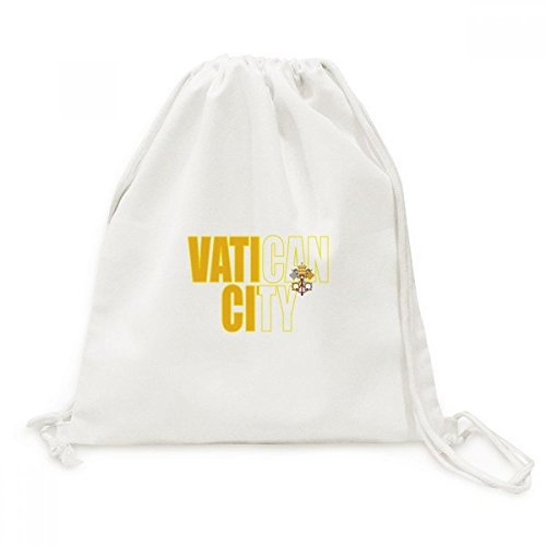 Toile Cordon Sac Vatican Drapeau aux finitions soignées pour passionnés