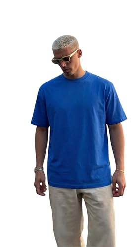 Image of Men's Solid Round Neck T-Shirt | Regular Fit Cotton Casual Tee | Half Sleeve | S to 3XL Sizes | Soft Breathable Everyday Wear for Daily Use, Gym, Summer & Casual Wear