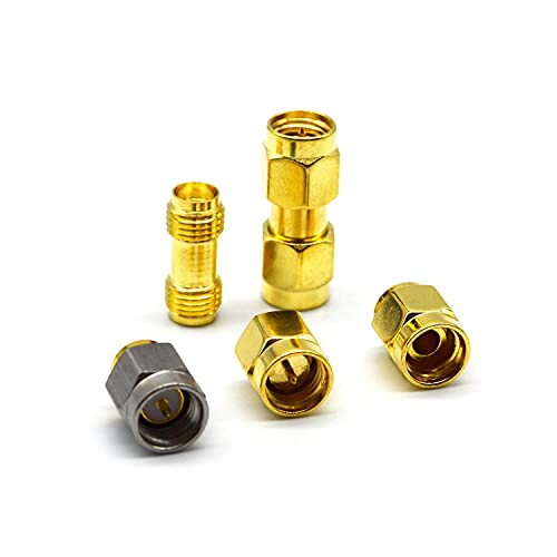 AURSINC SMA-Kalibrierkit für NanoVNA H H4 F V2 V3 SAA Mini1300 PS100 Vektornetz- und Antennenanalysator | Kalibrierung von HF-Koaxial-Prüfsteckern (Kurzschluss/Last/Offen/Durchgang-Typ, 5 Stück/Set)