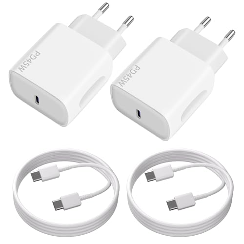Yeecka USB C Adapter 45W Caricatore USB C 45WX2 +2MX2