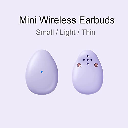 eleror Tiny Wireless Earbuds,Small Semi-In Ear Bluetooth Invisible Headphones Ultra Thin for Side Sleeping & Cycling,Helmet Friendly,Ultra Lightweight Low Pressure Earbuds for Music or Podcasts - Image 4