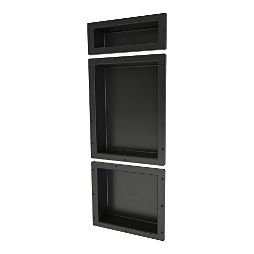 Tile Redi USA RNT166S-20-14 Redi Niche Shower Shelf, 16" W x 40" H, Black Tile Redi USA RNT166S-20-14 Redi Niche Shower Shelf, 16" W x 40" H, Black
