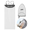 Over The Door Press Pad, Vertical Mounted Clothes Steamer Shield with Protective Glove, Heatproof Mat for Handheld Garment Care Tools, Gray and White