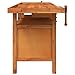 Fregramei Wooden Workbench with Drawers and Vices, Durable Wood Workbench for Garage, Workshop, and Home, 75.6