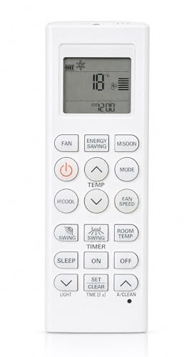 Image of AC Remote Compatible with LG AKB73975614 AKB73975615 Suitable for 1 1.5 2 Ton Split & Window Air Conditioner | M'Soon, H'Cool, Timer, Swing Functions | White | RE 36I