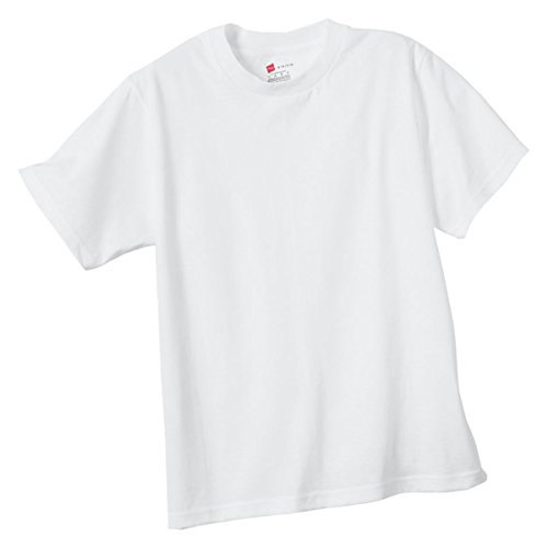 Hanes Boy's Crew Style Undershirt, White, Small (Pack of 4)