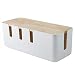 Produktbild Kabelbox, Kabelmanagement Box Kabelaufbewahrung Kabel Organizer Box Schreibtisch Fernseher Steckdose Computer USB zum Abdecken und Verstecken für Zuhause Büro, Weiß