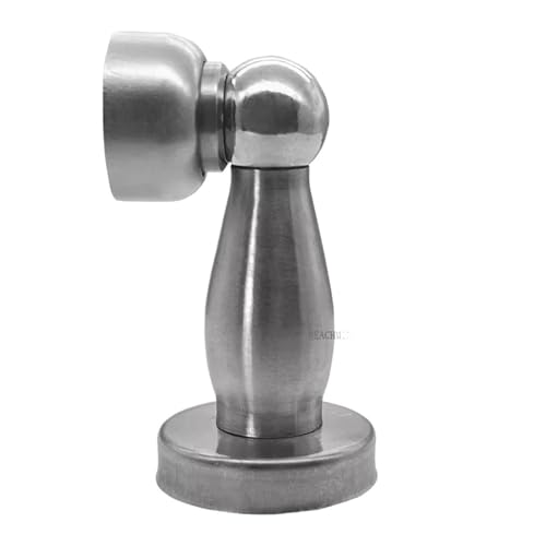 Butée de porte magnétique design en acier inoxydable argenté - 4