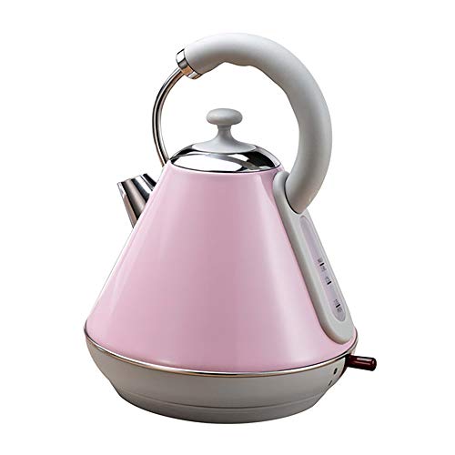 Vintage Edelstahl Wasserkocher/Teekessel Retro Style | max. 1800W | Herausnehmbarer/austauschbarer Kalkfilter | Füllmenge max. 1,8 Liter |