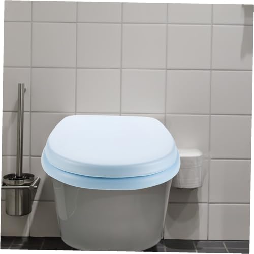 Couvercle confortable bleu clair et siège de toilette standard en mousse - 6