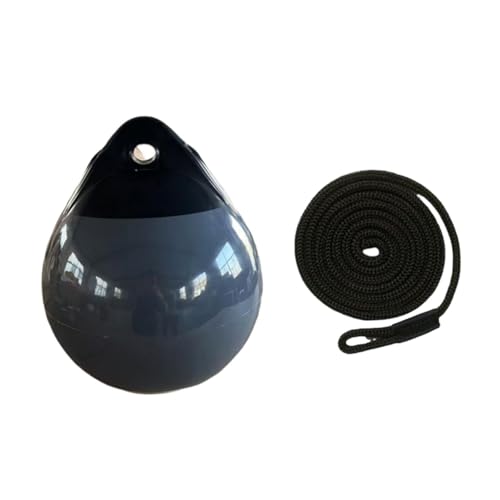 QSTDGVPW Boya Inflable para Atraque de Embarcaciones con Orificio para Y Cuerda de 1,5 M, Cuerda Negra