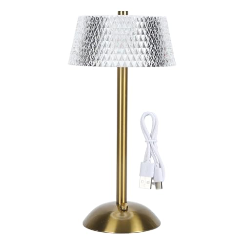 Trådlös Bordslampa i Kristall Uppladdningsbar LED-bordslampa 3 Ljusfärger Touch Control Sofistikerad Design med Sladdlös Bekvämlighet för Hotellbarer