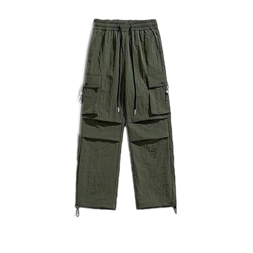 Pantalon cargo large homme avec poches multiples et taille ajustée confortable - 7