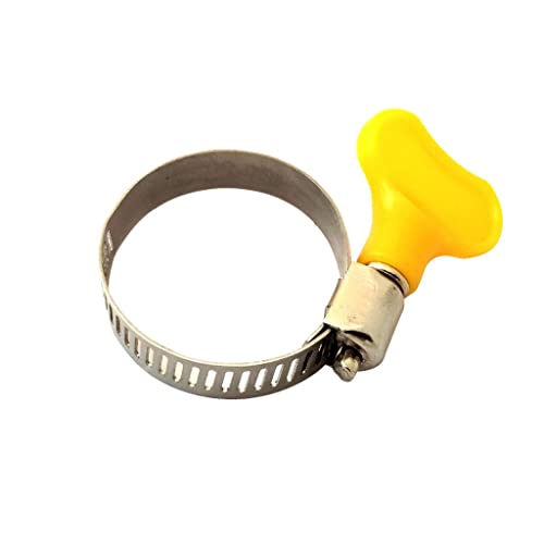 Image of BATH GURU Stainless Steel Hand Adjustable Worm Gear Key Type Hose Clamps 1.25 Inch Gas Water Tap Garden Pipe Clamp Clips for Plumbing Mechanical & Multi Uses (Pack Of 9, 1.25 Inch)