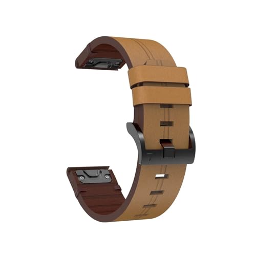 26mm 22mm 20mm�N�C�b�N�����[�X���U�[�n���h�o���h�ɓK������Garmin Fenix 7X 7 5S 7S 6X 6 Pro 3 3HR(Light brown,26MM)