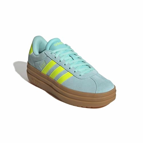 Image of adidas Womens Vl Court Bold Lace Up Sneakers Shoes Casual - Pink