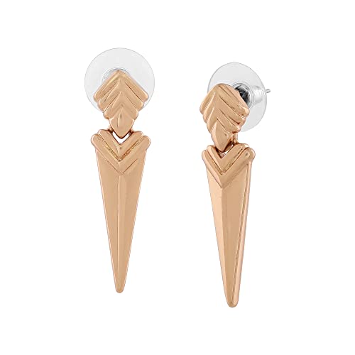 Geometric Gold Arrow Drop Earrings