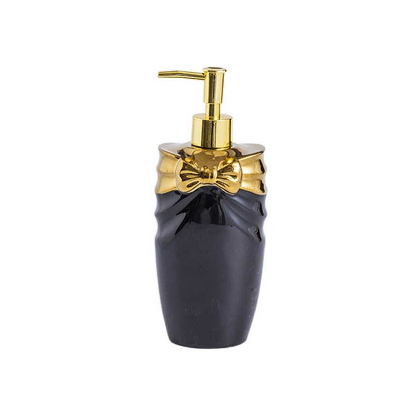 Seifenspender-Flasche mit Pumpe, nordischer Keramik-Seifenspender, Duschgel, Shampoo-Flasche, Hotel, Badezimmerzubehör, modische Handseifenflasche, Lotion-Flasche, Schwarz A