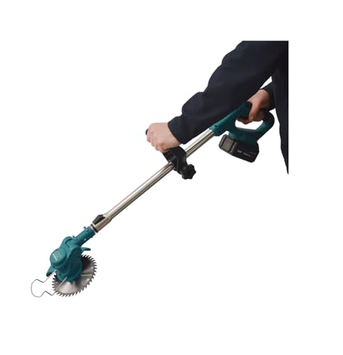 Vokot DC1 Decespugliatore elettrico a batteria 21V, tagliaerba portatile con manubrio telescopico regolabile, tosaerba ergonomico per prato cespugli erba, doppia batteria inclusa